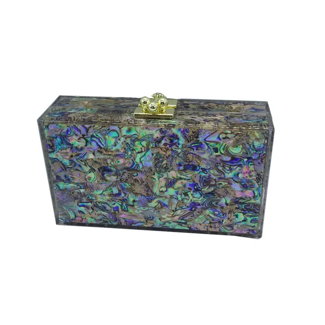 Wholesale Shell Hard Box Clutch Acrylic Evening Bags for Womens Party