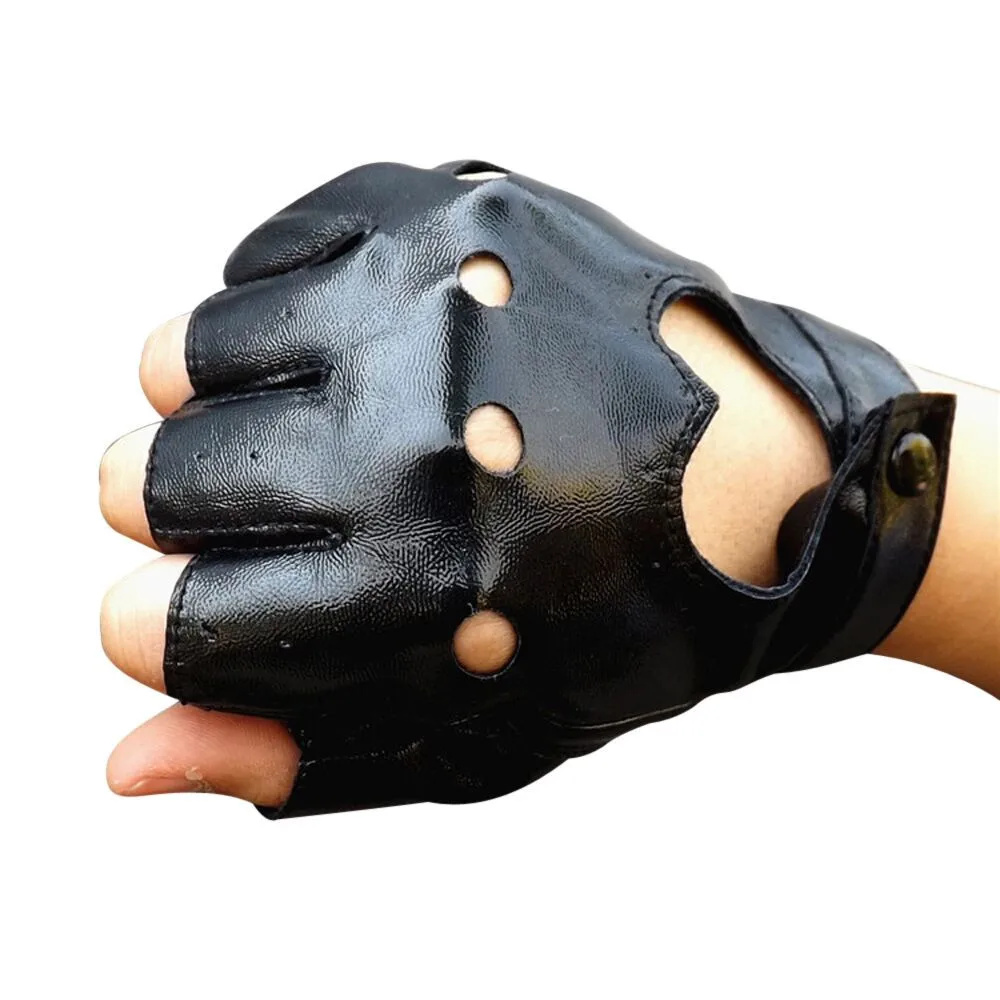 Модные женские теплые спортивные перчатки без пальцев из искусственной кожи, удобные перчатки L50/1224