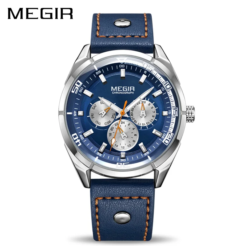 Мужские креативные армейские часы MEGIR, военные роскошные наручные часы, брендовые кварцевые спортивные часики для мужчин, Relogio Masculino Erkek Kol Saati