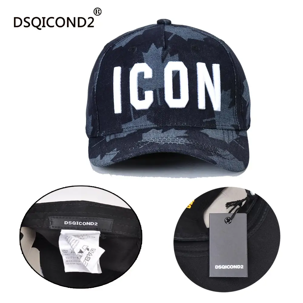 DSQICOND2 бейсболка из хлопка Snapback s DSQ буквы высокого качества кепки для мужчин и женщин дизайн клиента значок логотип шляпа черная кепка мужская шляпа