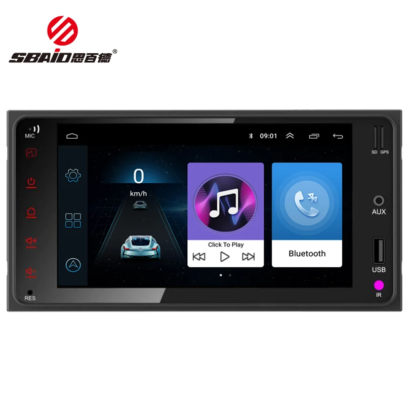 Sale Sbaid Andriod 8.1 Multimedia ForToyota Corolla 2 Din Unversal Car Radio With Navigation  Mirror LINK Wifi Car Stereo GPS player 0