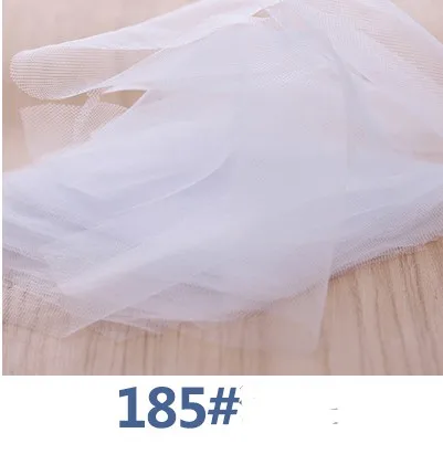 Мягкий тюль сетчатая ткань Ширина 160 см для Свадебные украшения сплошной Цвет сетевой Фабричный DIY Поделки, юбка Шторы вечерние поставить P045 - Цвет: bleach