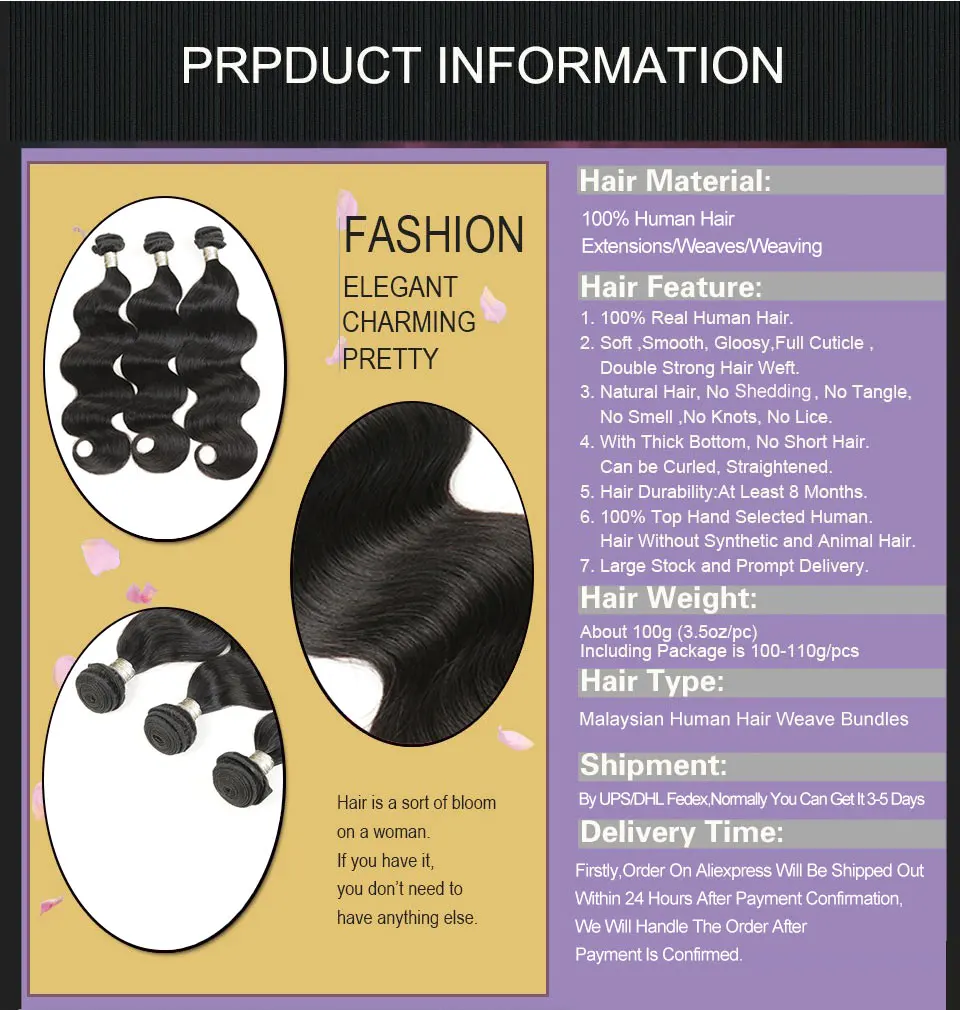 Malaysian Body Wave Virgin Hair 3 Bundles Deals Human Hair Weave Bundles Alimice Hair Weaving Natural Color Hair Weft Extensions (2)