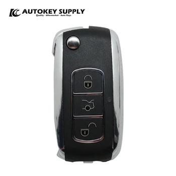 

AUTOKEY SUPPLY factory direct sales.car styling for Face to face 3 buttons flip key trunk button 433mhz AKBEC401
