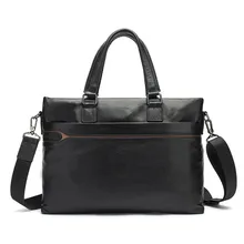 Известный бренд, деловой мужской портфель, сумка из натуральной кожи, мужской портфель, сумка для ноутбука, повседневная сумка через плечо, сумка-мессенджер