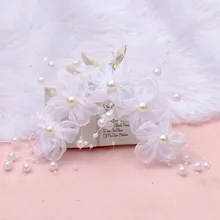 Красивые невесты парадный вечерний костюм с марлевым цветком волос Decoration6