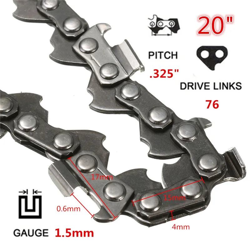 20" 76 Links Replacement Chainsaw Saw Mill Ripping Chain For Timberpro