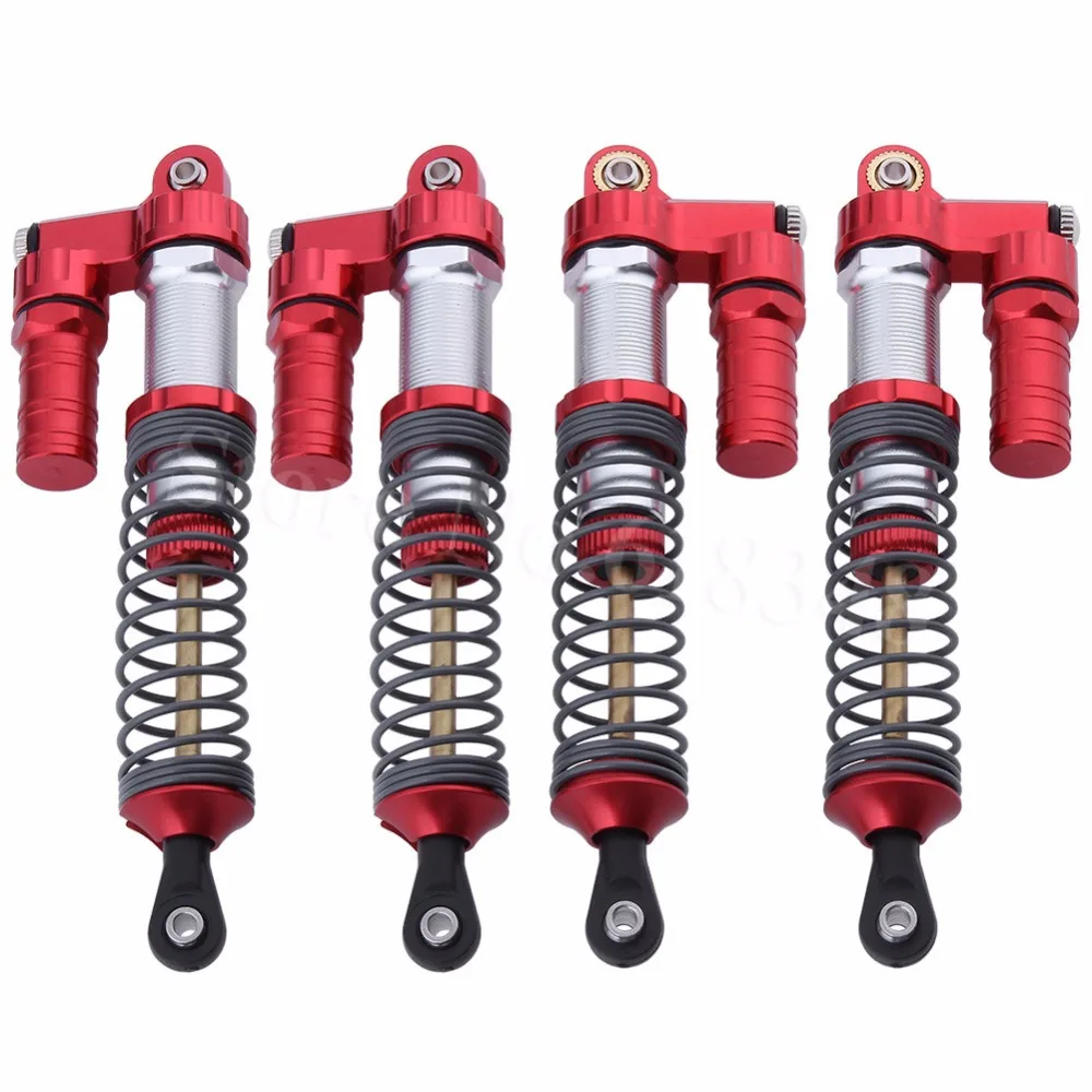 

4PCS 110mm Billet Machined Piggyback Shock Absorber Springs Set for 1/10 Scale RC Rock Crawler Axial SCX10 Wrangler D90 CC01