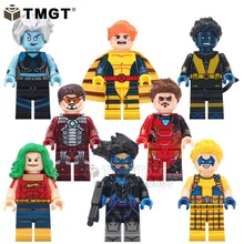 TMGT 80 шт./лот Супер Герои ЖЕЛЕЗНЫЙ ЧЕЛОВЕК синяя птица Банши убийца иней Трикстер Дэдпул Бэтмен строительные блоки детские игрушки