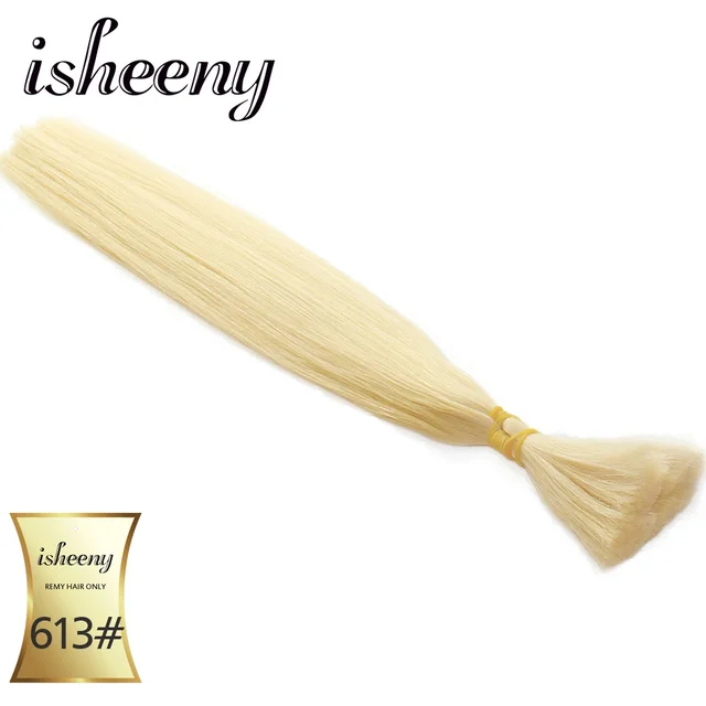 Isheeny Remy Human Hair Bulk 100 grams Cuticle Intact Real Hair 18