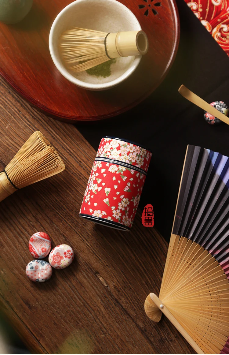 Японская наклейка кунг-фу чай Caddy керамика канистра контейнер керамические Кадди для пуэр Матча зеленый чай хранения сундуки чайная коробка