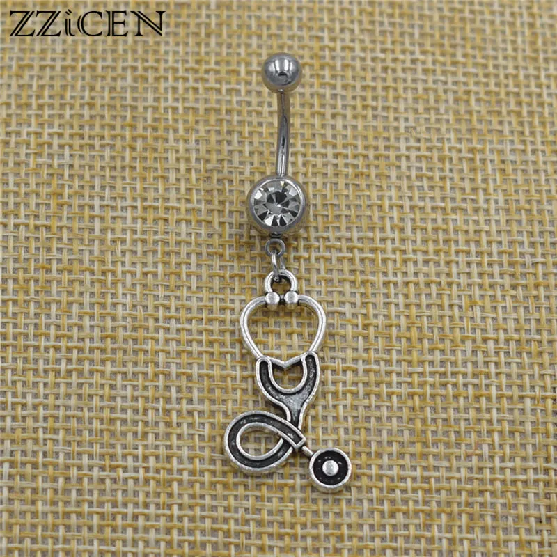 New Creative Doctor Nurse Gifts Syringe Stethoscope Pendant Crystal