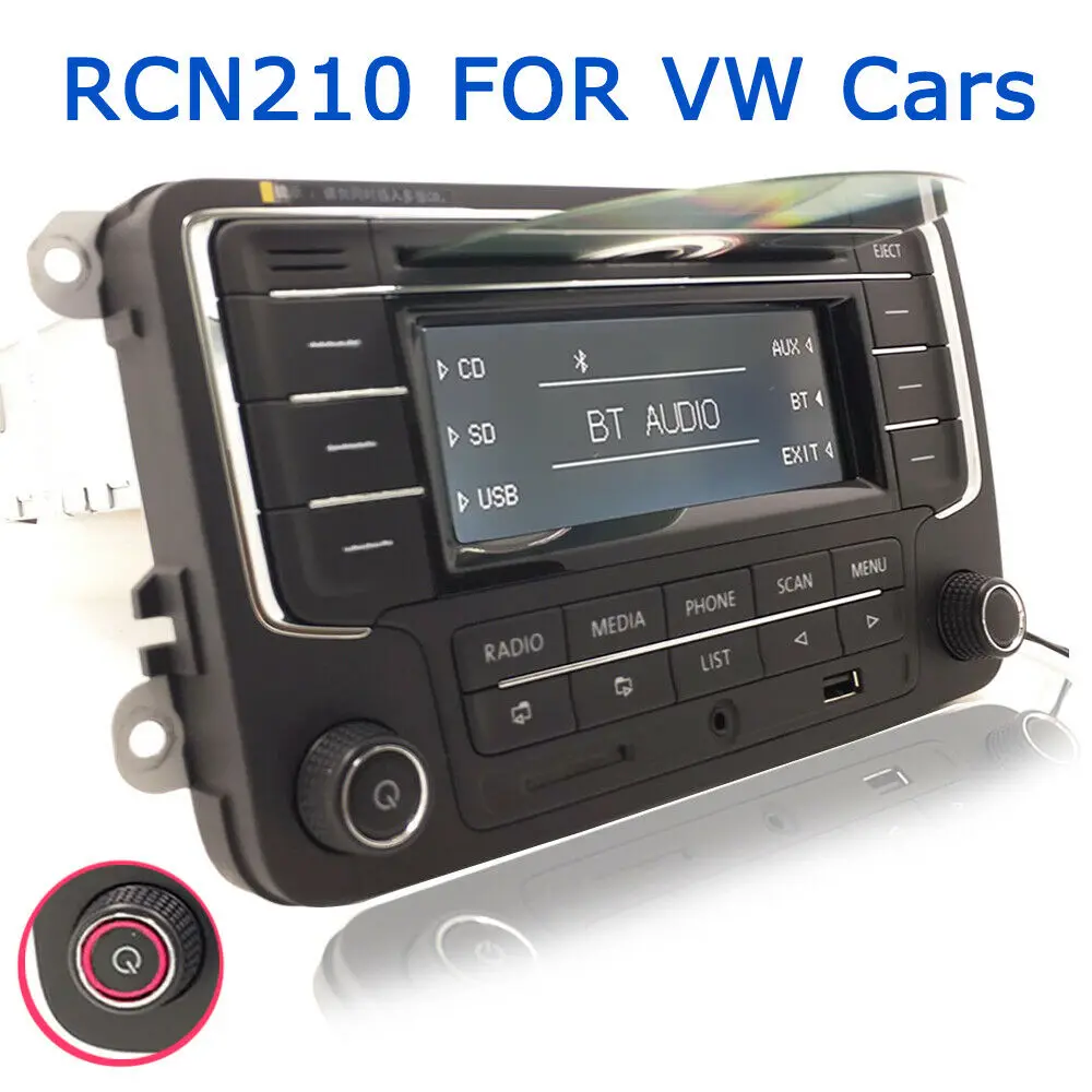 Автомагнитола стерео RCN210+ кабель Bluetooth CD MP3 USB AUX SD для Volkswagen GOLF PASSAT TOURAN POLO TIGUAN CADDY EOS CC