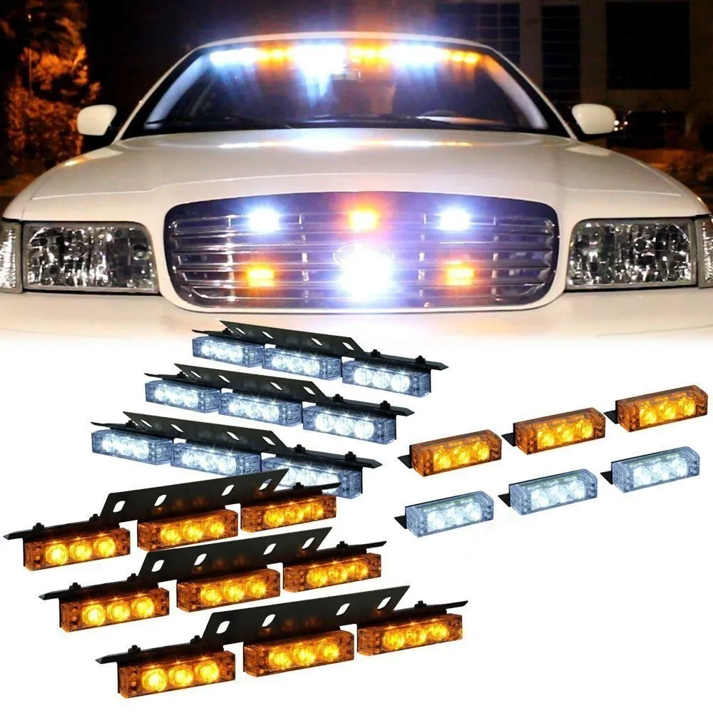 03025 8x9led 72LED Car LED Flash Light/Strobe Warning