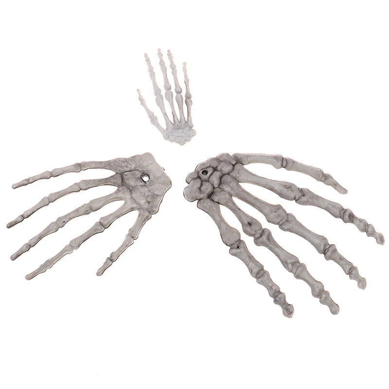 2Pcs Halloween Skull Skeleton Human Hand Bone Terror Adult Scary Prop*Decoration 2Pcs Halloween Skull Skeleton Human Hand Bone Terror Adult Scary Prop*Decoration