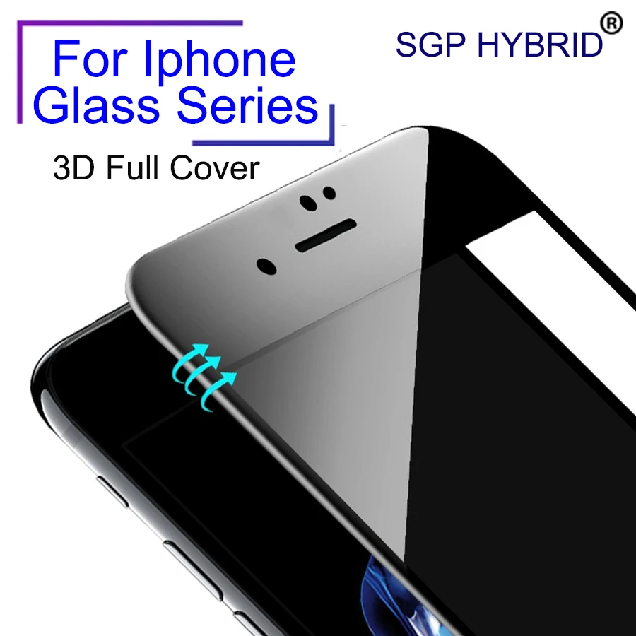 Beste Glas Voor iPhone 7 Glas Gehard Glas Op Voor iPhone 7X6 8 7 8 6 Plus Screen Protector 3D Volledige Cover Film Scratch Proof tremp