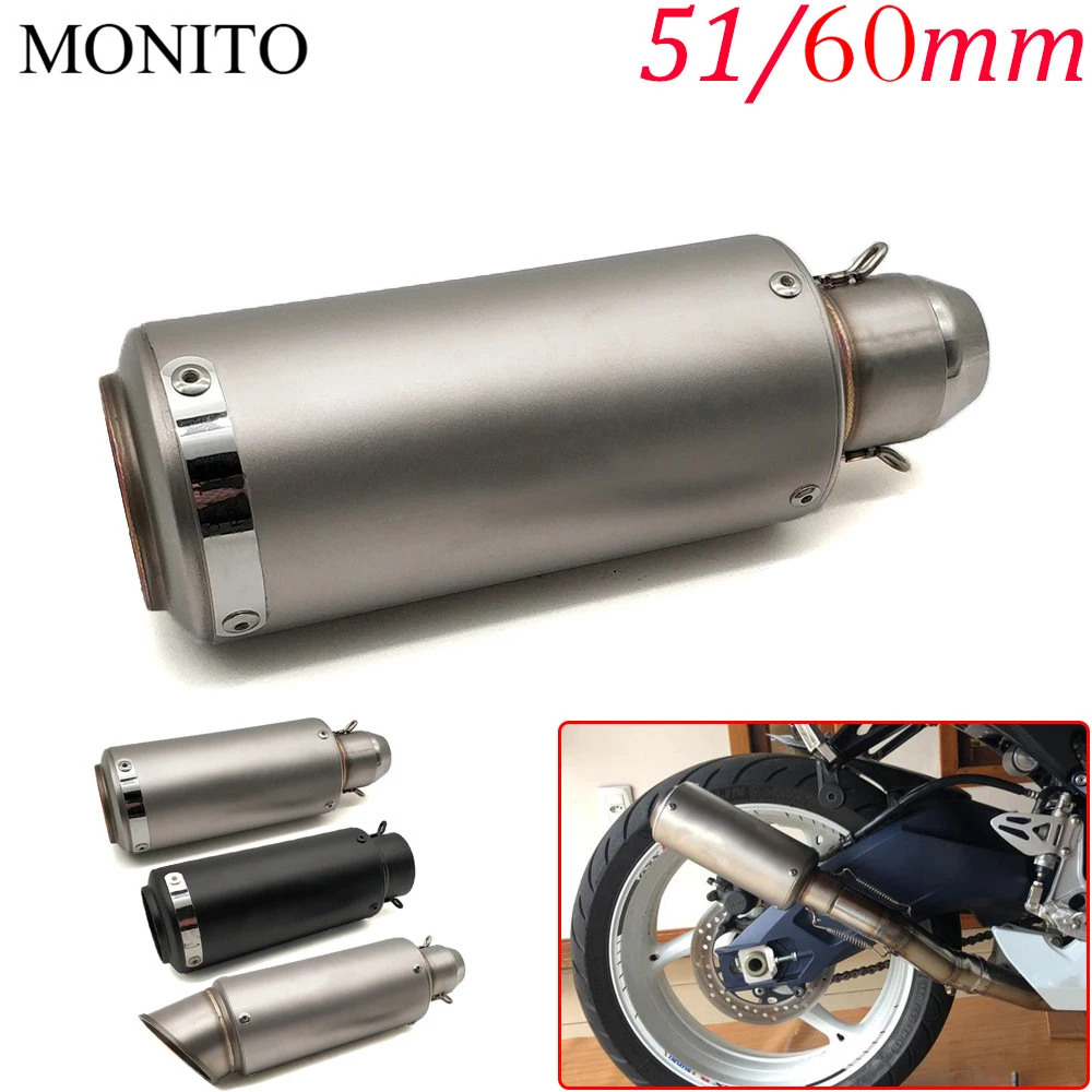 

For Honda VFR800 VFR750 VTR1000 CBR 125R 300R 500R RC51 Motorcycle SC Exhaust Pipe Scooter Escape GP Exhaust Muffler Universal