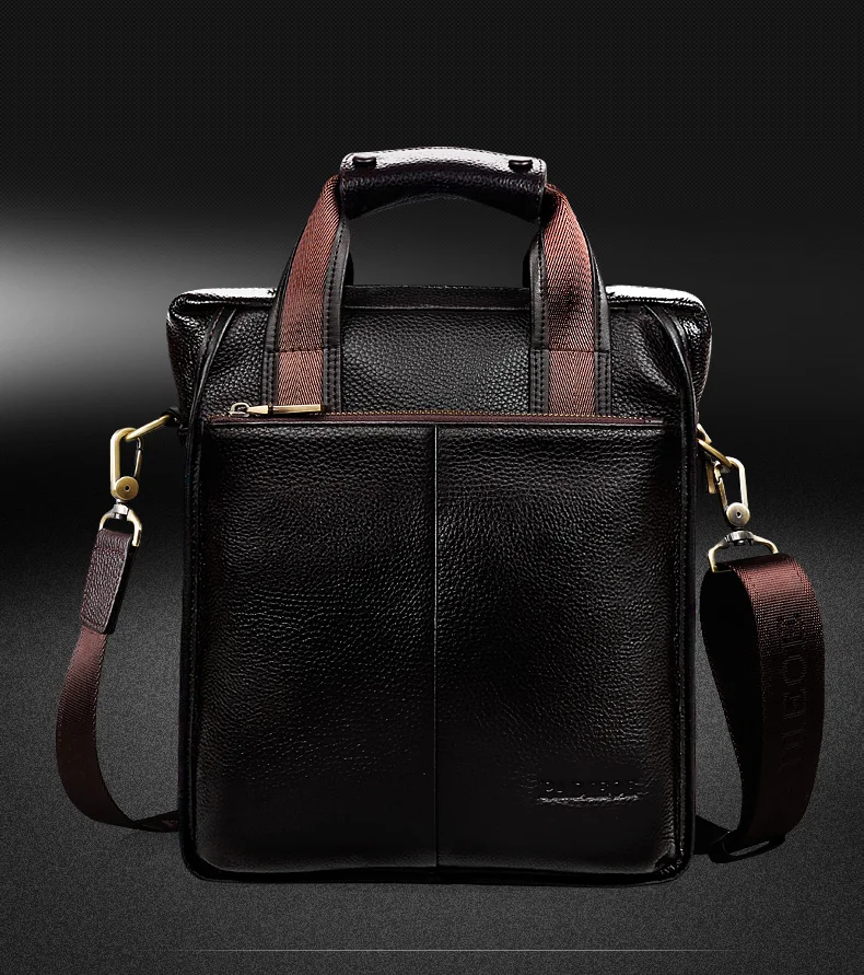 Padieoe Винтажный Мужской портфель из натуральной кожи, мужские сумки-мессенджеры, модные мужские сумки-тоут, кожаная деловая мужская сумка, сумки на плечо