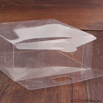

100pcs Clear PVC Plastic Gift Box Display Storage Boxes Baby Shoe Transparent Packing Decoration Boxes 12*12*5cm
