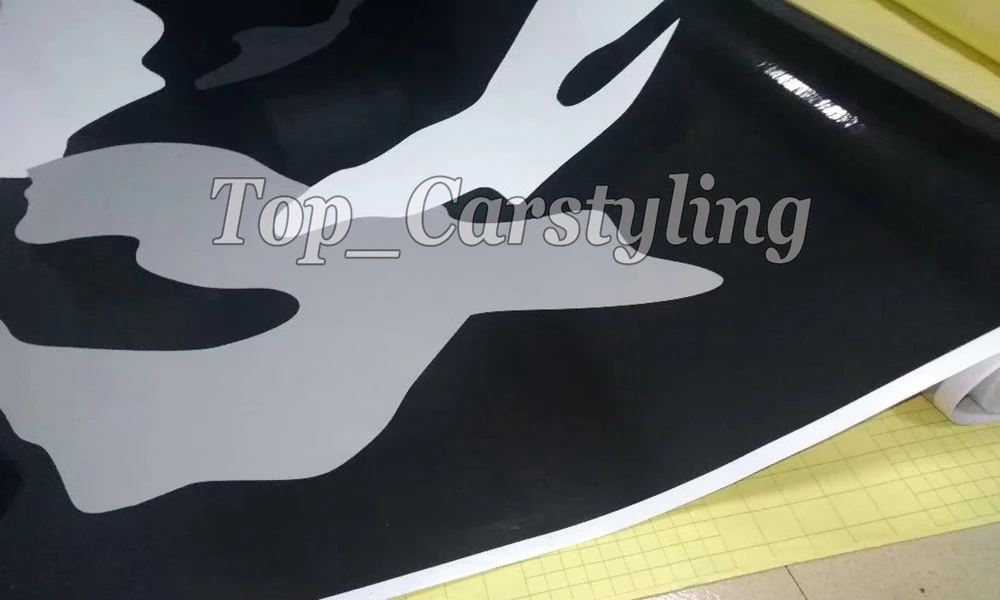 45-big pattern black white Camouflage  Camo vinyl wrap car sticker 3M Avery Arlon Vinyl (2)