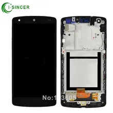 Für lg google nexus 5 d820 d821 lcd display touchscreen digitizer assembly mit frame bezel kostenloser versand