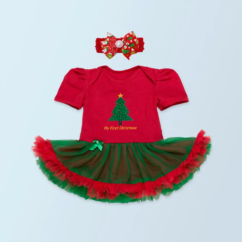 Рождественские детские комбинезоны; костюмы для девочек с Санта-Клаусом; одежда для маленьких девочек; комбинезон для новорожденных на год; подарки для костюмированной вечеринки - Цвет: as photo