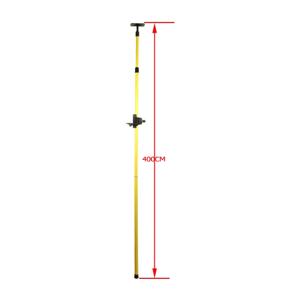 Регулируемый алюминиевый штатив с удлинительным кронштейном, максимальная поддержка 4 м, штатив с подставкой для лазерного уровня - Цвет: POLE400