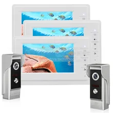 DIYSECUR 7 pulgadas TFT Pantalla a Color LCD de Video de La Puerta Teléfono Video Intercom Timbre 700 700tvline HD IR Cámara de Visión Nocturna 2V3
