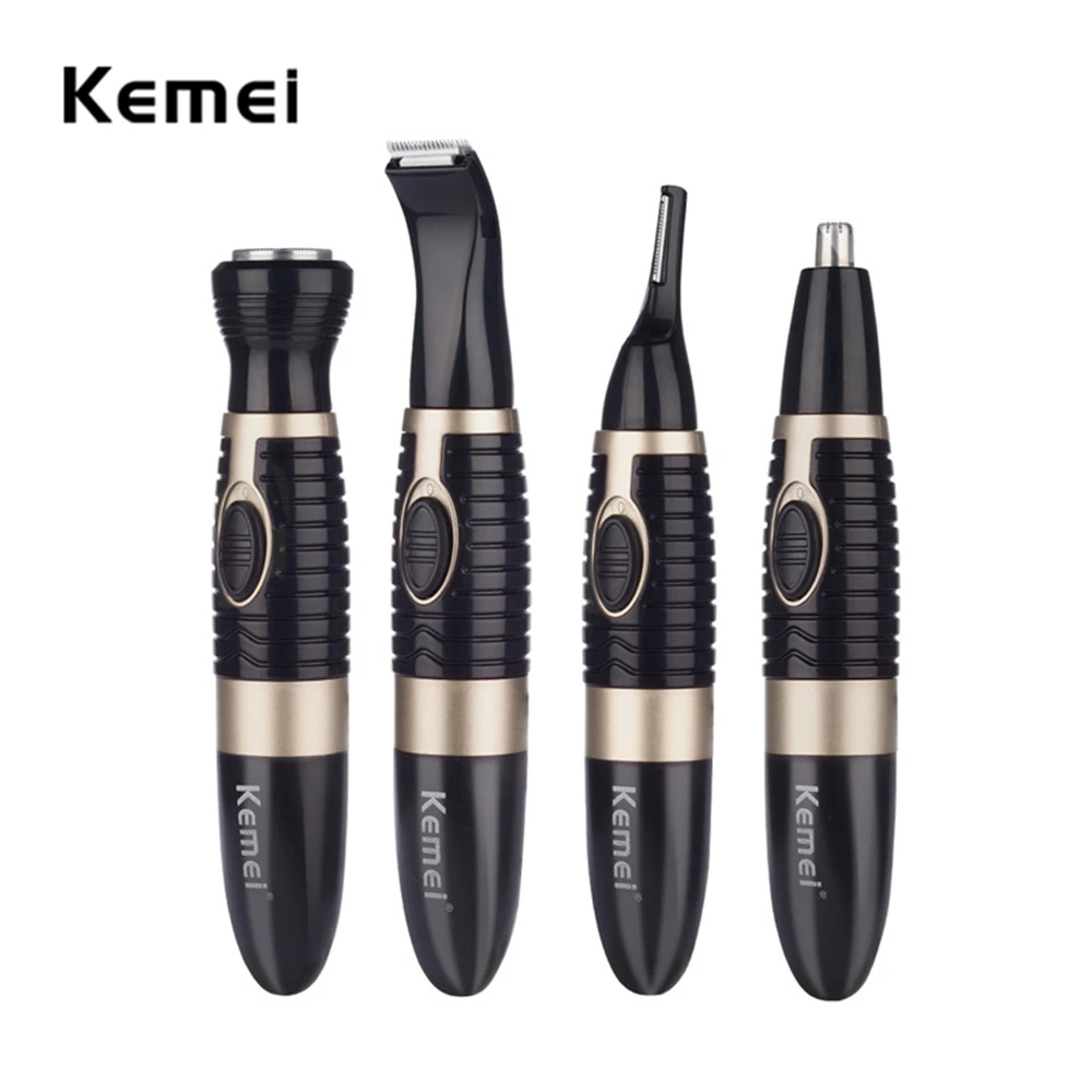 Pаспродажа 4 в 1 для мужчин электробритва уха нос триммер для бровей Clipper батарея питание Борода Усы станок бритья уход за лицом волос тример