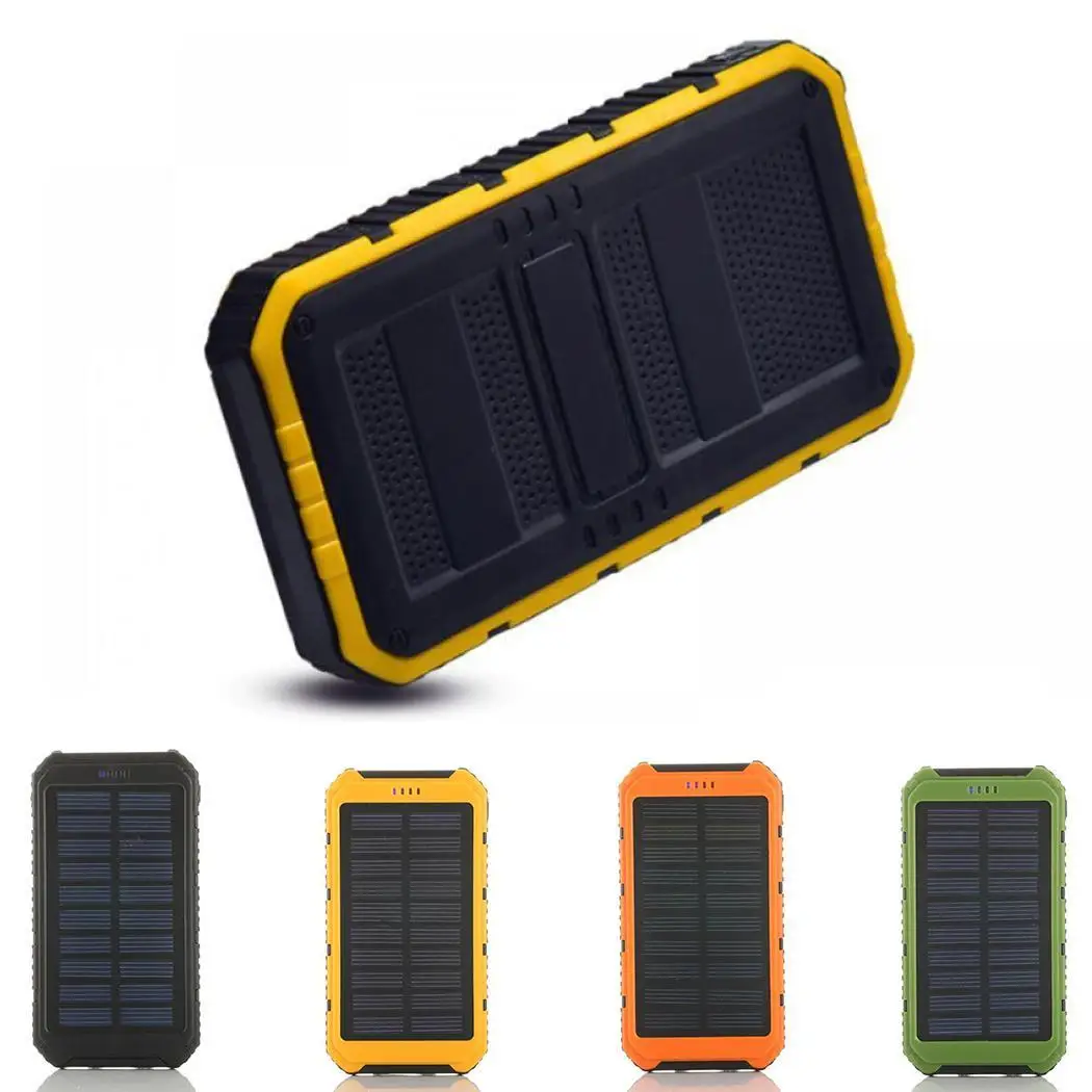 Универсальный внешний портативный двойной USB power Bank DC 5V1A Солнечный 20000 mAh