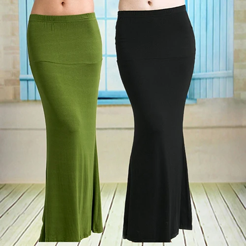 Повседневная модная женская длинная Однотонная юбка макси ярких цветов, трикотажная расклешенная летняя юбка