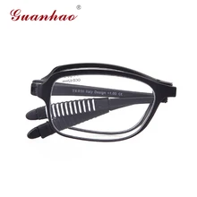 GuanHao Сверхлегкий складные очки для чтения Для мужчин Для женщин TR90 кадров Смола объектива свет тонкий дальнозоркость очки для чтения 1,0 1,5