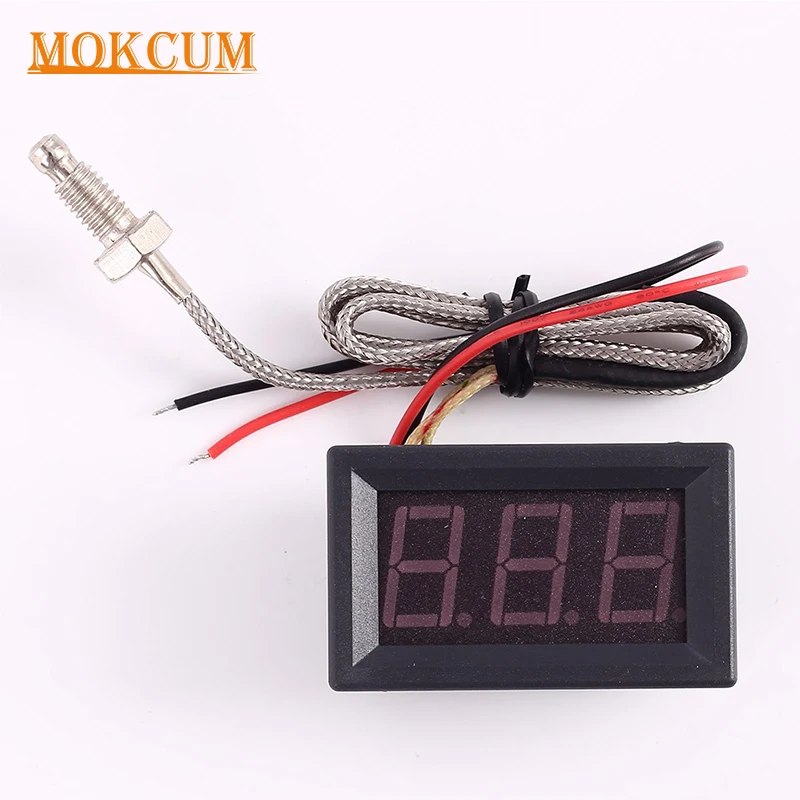 

Thermometer K-type M6 Probe Thermocouple High Temperature Industrial Sensor Embedded Meter Tester Digital LED Display 15cm Cable