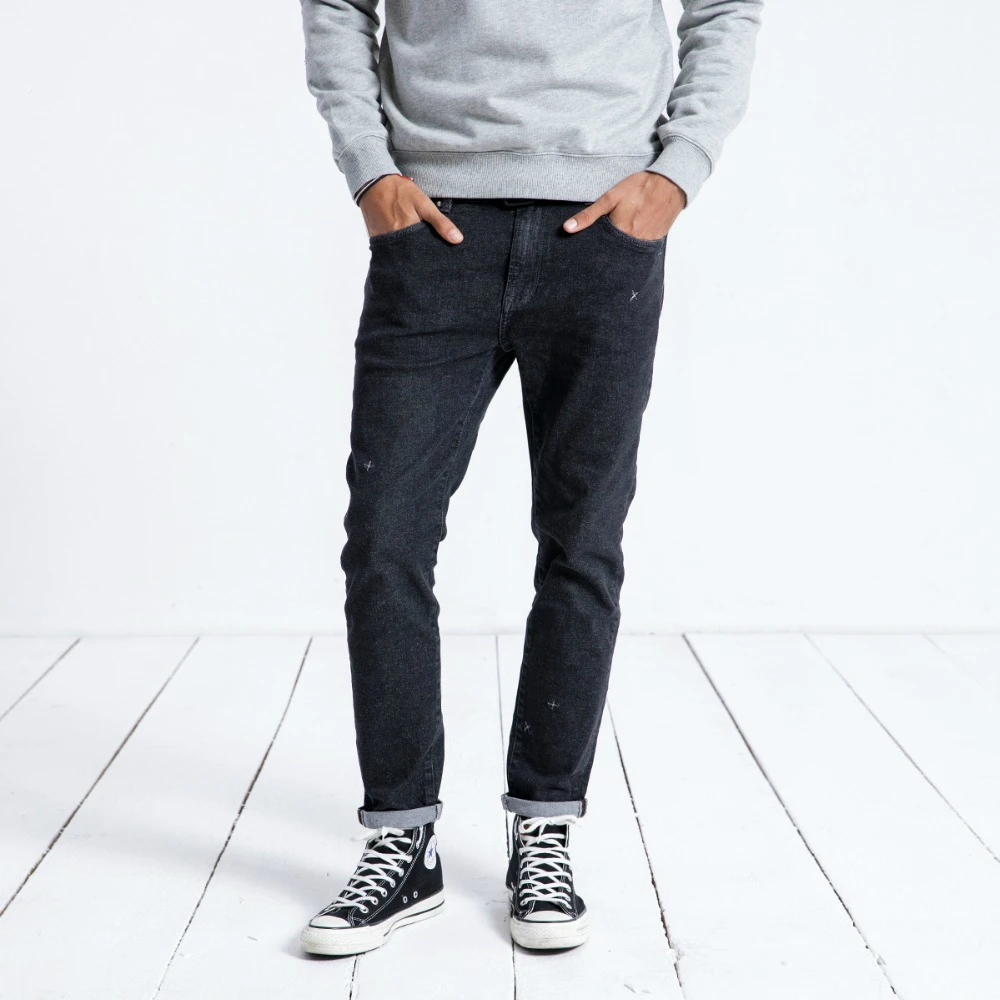 

2019 Spring Jeans Men Slim Fit Fashion Streetwear High Quality Embroidery Brand Denim Trousers Clothing