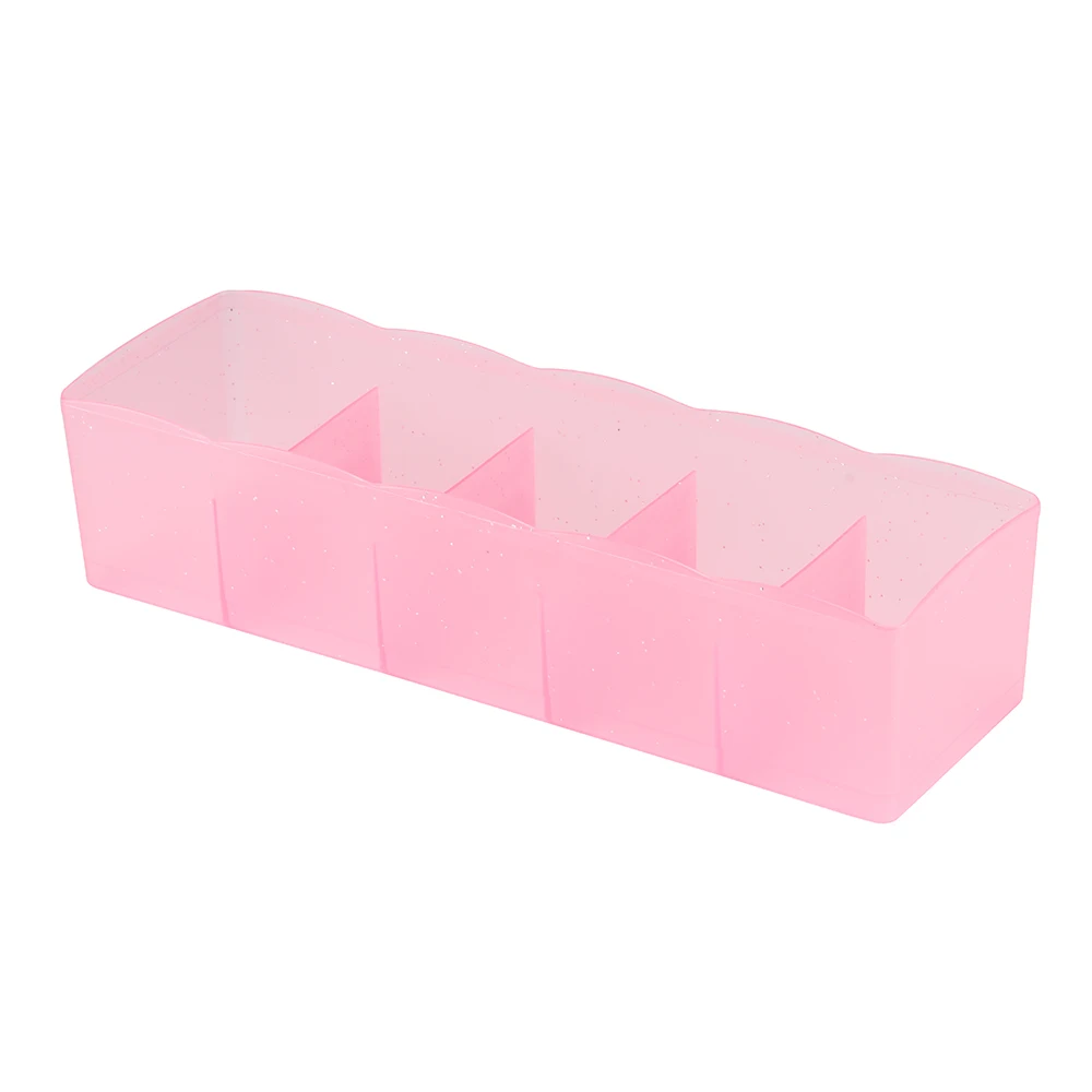 

Multi-Function Desktop Box Five Grid Storage Box Clothing Organizer Underwear Panties Socks Bra Ties Organizer Drawer Storage