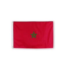 Johnin 90X150cm MA MAR flaga królestwa maroka tanie tanio CN (pochodzenie) POLIESTER Flaga narodowa Wiszące Z tkaniny Super-Tex Other H08C PRINTED
