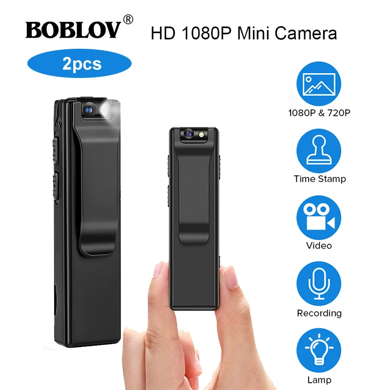 

2PCS Boblov A3 Mini Digital Camera HD Magnetic Body Camera Motion Detection Kamera Police Snapshot Loop Recording Camcorder