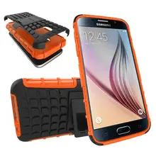 Высокое качество Роскошный двойной цветной силикон пластиковый, прочный защитный чехол-подставка для samsung S7 жесткий чехол для телефона с рисунком в виде задняя крышка