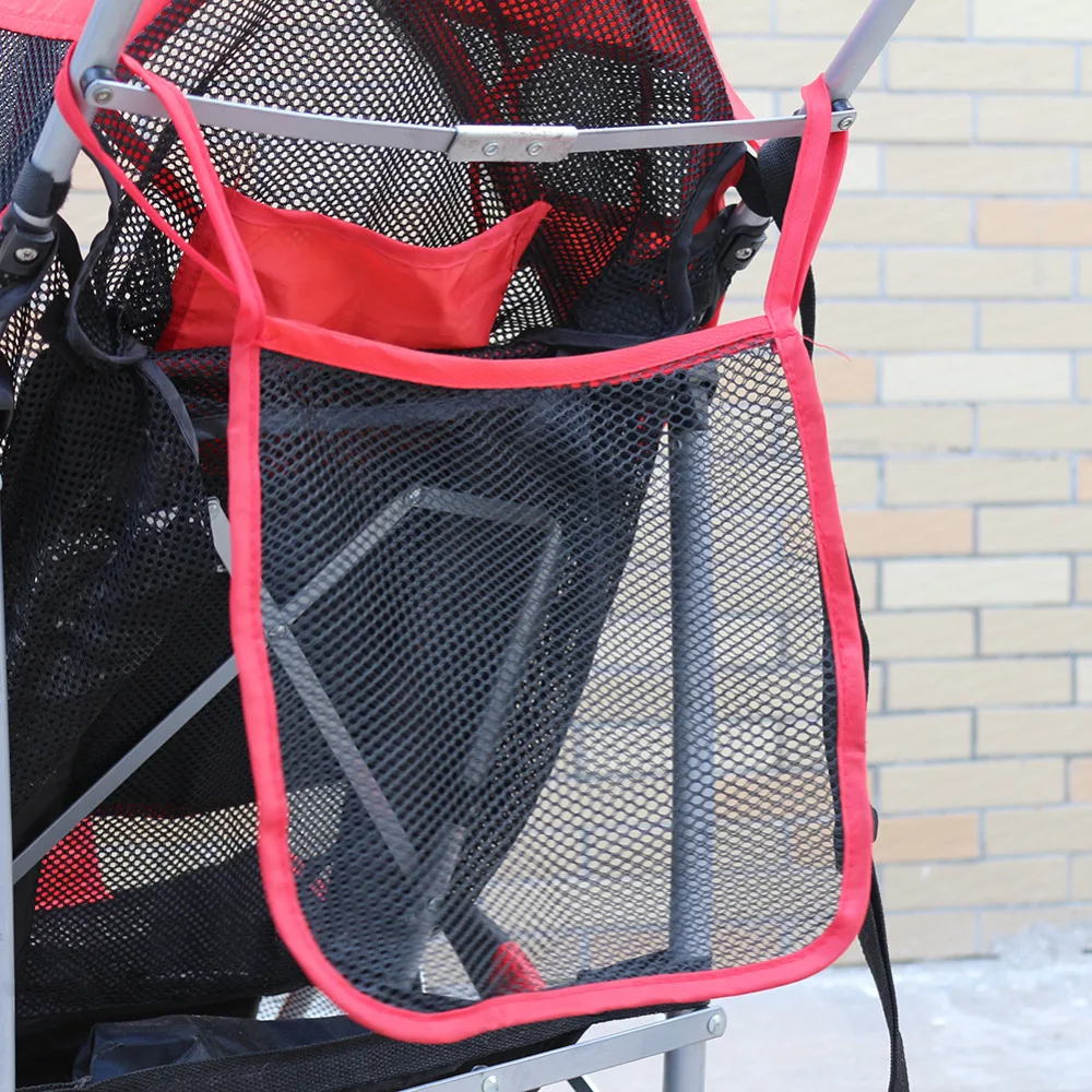 

Baby Carriage Net Bag Practical Trolley Bunch Net Pocket Infant Stroller Mesh Bottle Storage Diaper Organizer