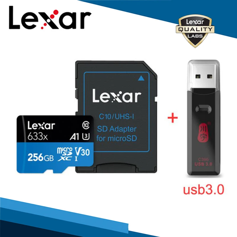 Карта памяти Micro SD Lexar 633x класс 10 256 ГБ 64 128 ГБ|Карты памяти| |
