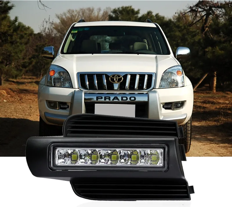 LED DRL Front Bumper Light Accessories Fog lamp For Toyota Prado 120