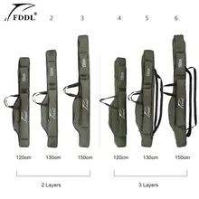 FDDL Портативный складной мешок рыболовной удочки два/три Слои Перевозчик холст многофункциональная сумка для хранения 120/130/150 см рыболовные снасти