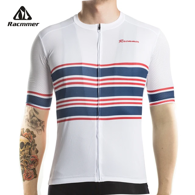 Cheap Racmmer 2018 Breathable Cycling Jersey PRO FIT Summer Mtb Cycling Clothing Bicycle Short Maillot Ciclismo Sportwear Bike Clothes