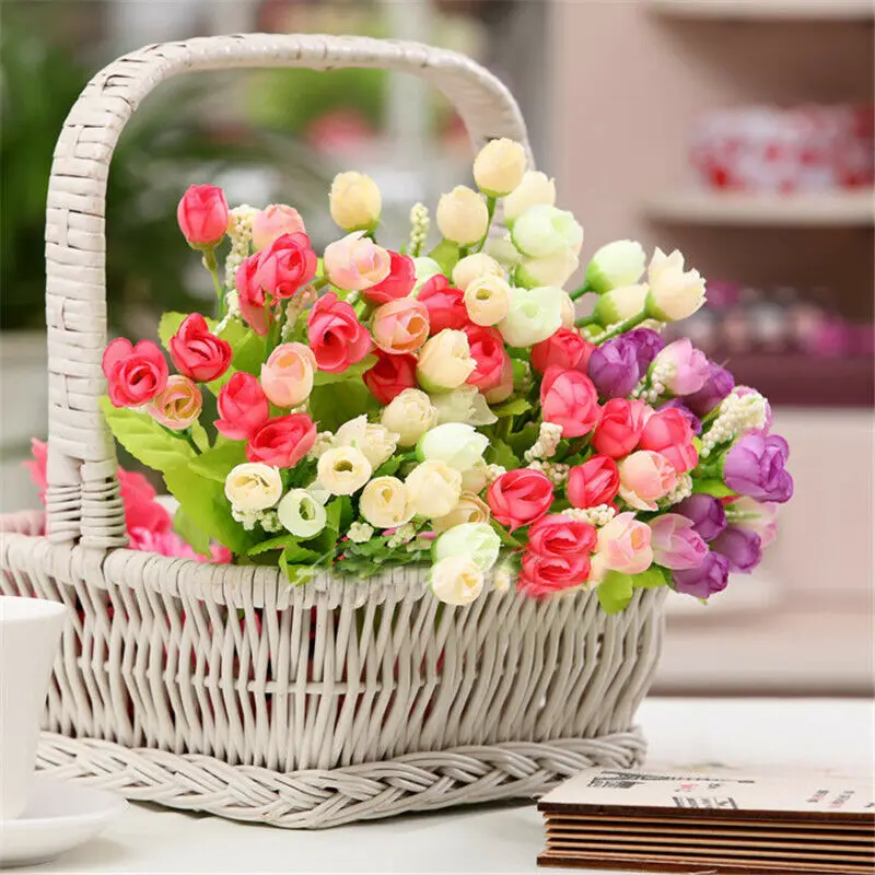 

Fake Rose Artificial Silk Peony Pink Flower Bridal Wedding Bouquet Home Decor