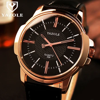 

YAZOLE Luxury Famous Men Watches Business Leather Watch Male Clock Fashion Leisure Dress Gentlemen Quartz Watch Dropshipping