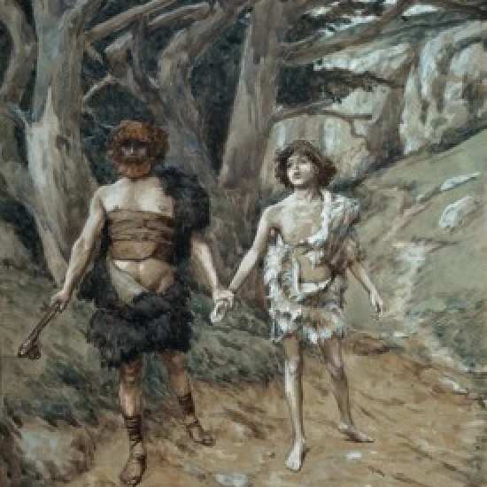 Cain Leadeth Abel to Death  James J. Tissot  1836-1902 French  Jewish Museum  New York City Poster Print (24 x 36)