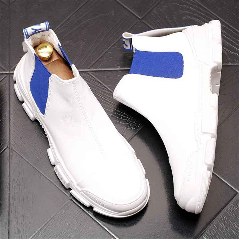 

2019 Shoes Man Fashion Casual Men Ankle Chelsea Boots Male Shoes Cow Suede Leather Slip On Motorcycle Man Boot 6#20D50