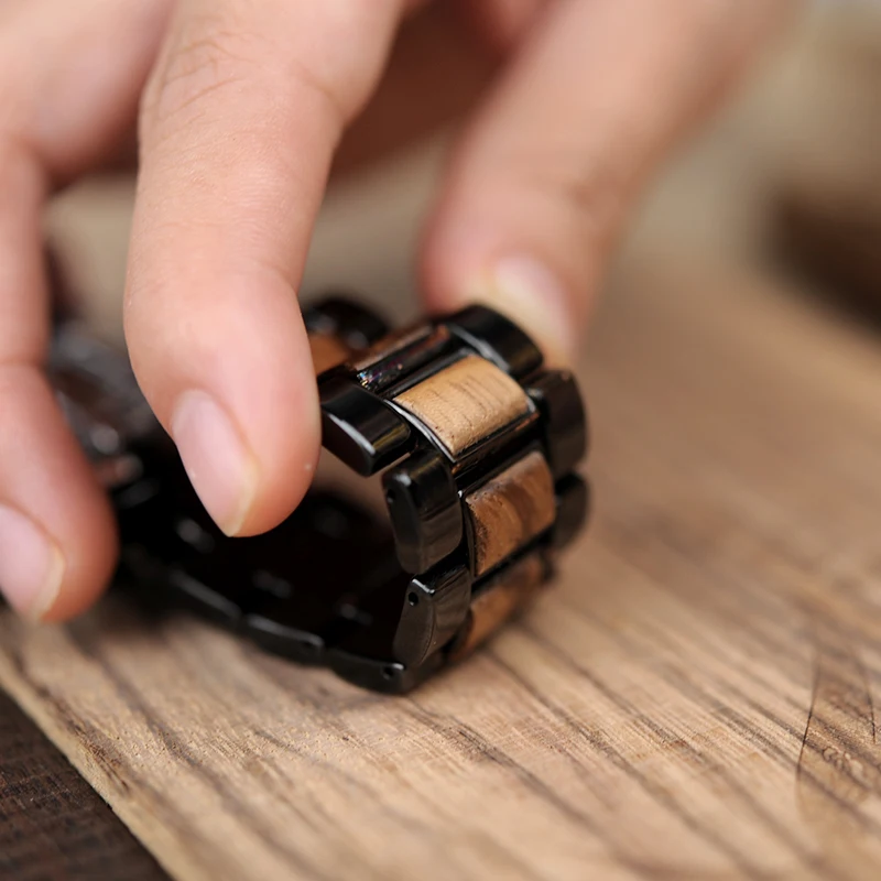 Zegarek męski drewniany na bransolecie Bobo Bird Logos 15 Zegarek drewniany Bobo Bird Logos 14