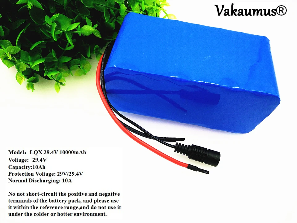 

29.4V 10Ah Battery Pack 10000mAh 18650 Rechargeable Batteries For E-Bike/Digital Electronics/ Power Tools/Portable Charger/LED