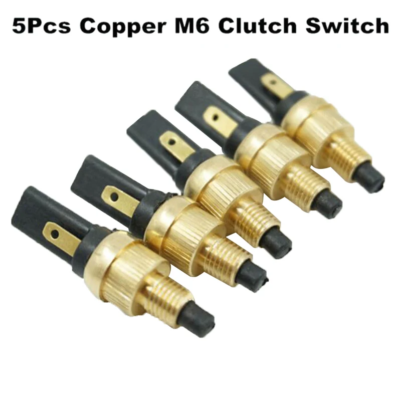 

Hot 1PC/ 5PC 6mm Copper Motorcycle Brake Light Tail Light Front Rear Brake Clutch Switch Plug For Honda For Yamaha